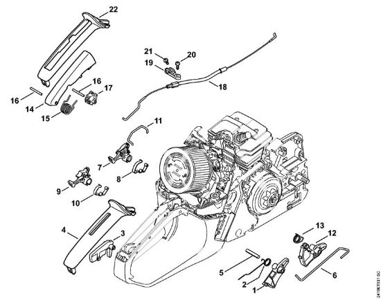 Moto-serras a gasolina (MS) MS 241 C-M Accionamento de gás da marca Stihl