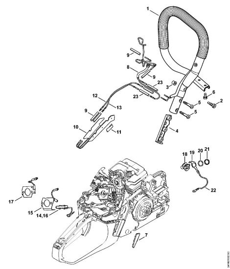 Moto-serras a gasolina (MS) MS 241 C-M VW Aquecimento da marca Stihl