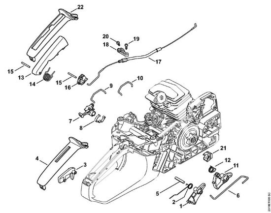 Moto-serras a gasolina (MS) MS 251 C-BE Accionamento de gás da marca Stihl