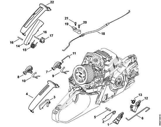 Moto-serras a gasolina (MS) MS 261 C-M Accionamento de gás da marca Stihl