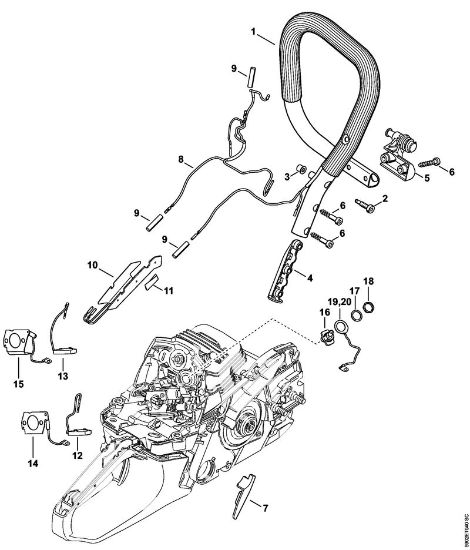 Moto-serras a gasolina (MS) MS 261 C-M VW Aquecimento da marca Stihl