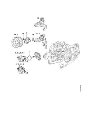 Imagem de Suporte do carburador, Filtro de ar MS 261-VW
