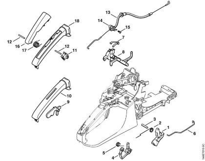 Moto-serras a gasolina (MS) MS 280 C-B Accionamento de gás da marca Stihl