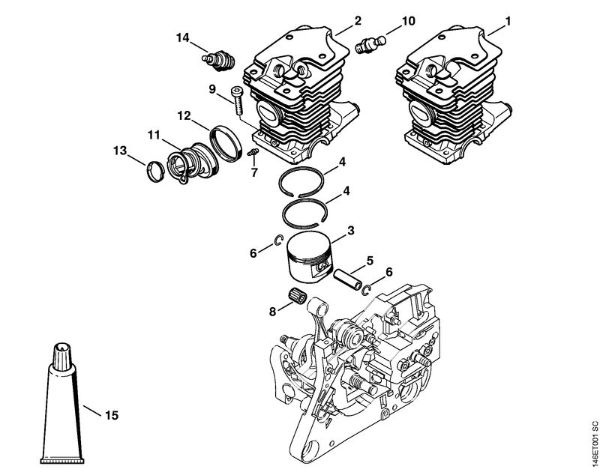 Moto-serras a gasolina (MS) MS 280 C-B Cilindro MS 280 da marca Stihl