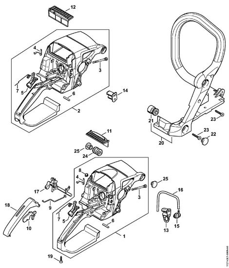 Moto-serras a gasolina (MS) MS 290 Caixa do cabo da marca Stihl
