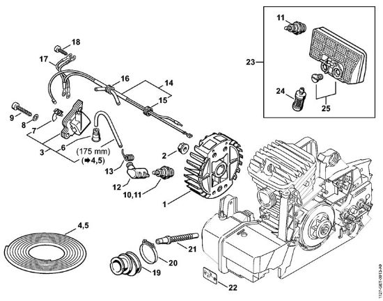 Moto-serras a gasolina (MS) MS 290-Z Sistema de ignição da marca Stihl