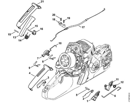 Moto-serras a gasolina (MS) MS 291 C-BE Accionamento de gás da marca Stihl