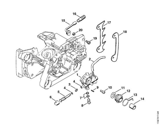 Moto-serras a gasolina (MS) MS 340 Bomba de óleo da marca Stihl