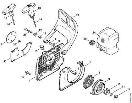 Moto-serras a gasolina (MS) MS 341 Dispositivo de arranque da marca Stihl