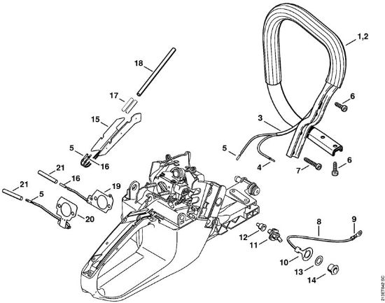 Moto-serras a gasolina (MS) MS 361-VW Aquecimento da marca Stihl