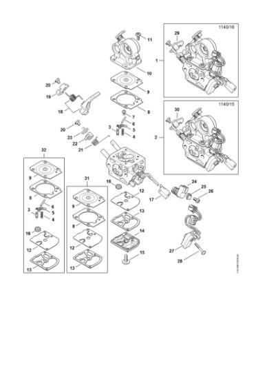 Imagem de Carburador 1140/16, 1140/15 MS 362 C-M VW