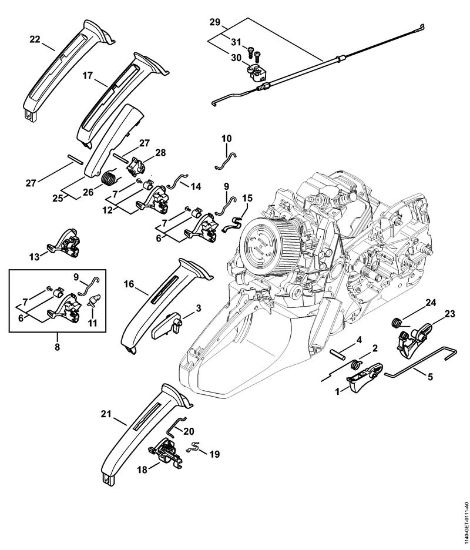Moto-serras a gasolina (MS) MS 362 C-MQ Accionamento de gás da marca Stihl