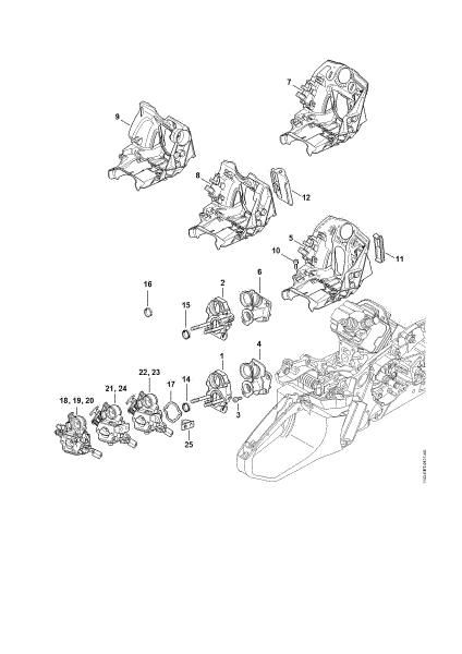 Imagem de Suporte do carburador MS 362 C-Q