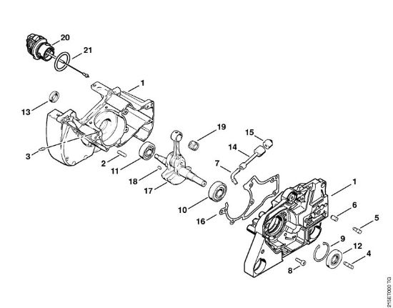 Moto-serras a gasolina (MS) MS 380 Caixa da cambota da marca Stihl