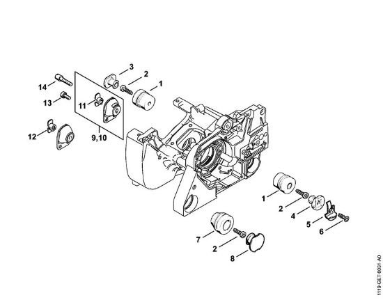 Moto-serras a gasolina (MS) MS 380 Sistema anti-vibratório da marca Stihl