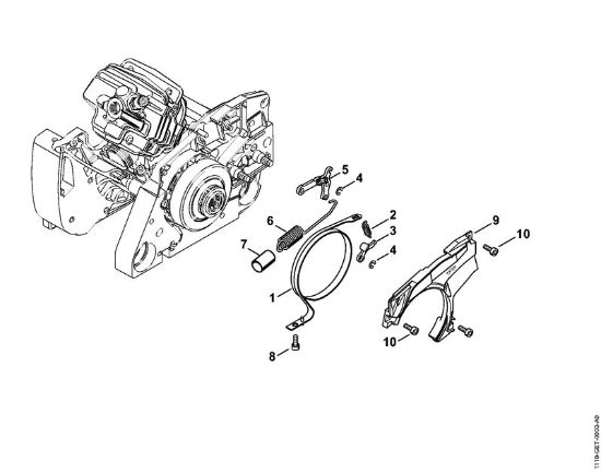 Moto-serras a gasolina (MS) MS 382 Freio da corrente da marca Stihl