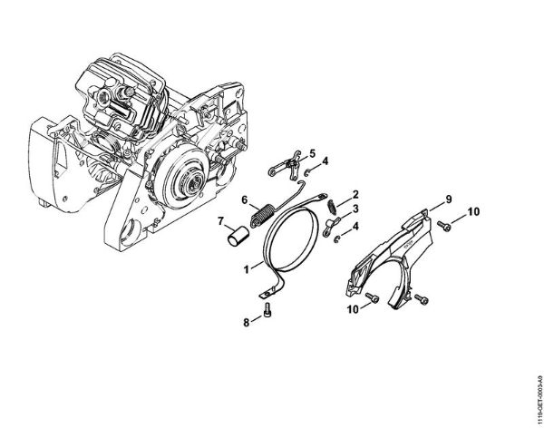 Moto-serras a gasolina (MS) MS 382 Freio da corrente da marca Stihl