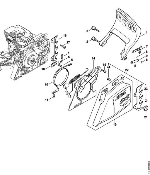 Moto-serras a gasolina (MS) MS 391 Protector, Freio de corrente da marca Stihl