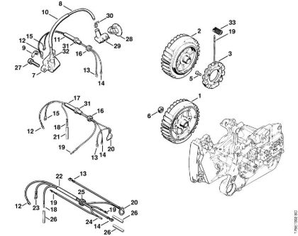 Moto-serras a gasolina (MS) MS 440-W Sistema de ignição da marca Stihl
