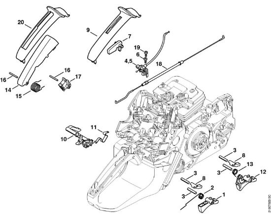 Moto-serras a gasolina (MS) MS 441 C-M Accionamento de gás da marca Stihl