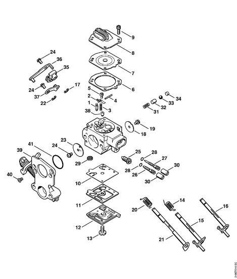 Moto-serras a gasolina (MS) MS 441-W Carburador HD-41 da marca Stihl