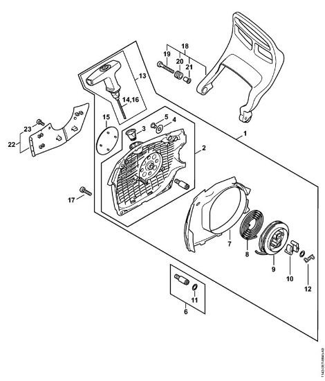 Moto-serras a gasolina (MS) MS 462 C-M Dispositivo de arranque M-Tronic da marca Stihl