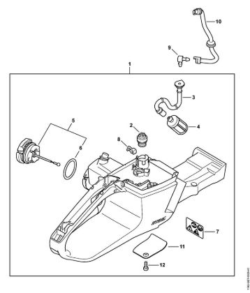 Moto-serras a gasolina (MS) MS 462 C-M VW Caixa do tanque (Aquecimento) da marca Stihl