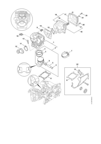 Imagem de Cilindro, Silenciador MS 462 C-M VW