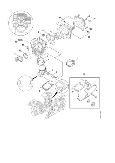 Imagem de Cilindro, Silenciador MS 462 C-M VW