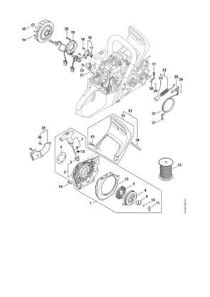 Imagem de Sistema de ignição, Caixa do ventilador MS 500i-W