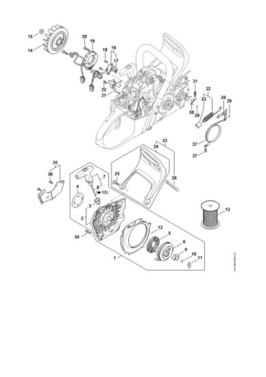 Imagem de Sistema de ignição, Caixa do ventilador MS 500i-W