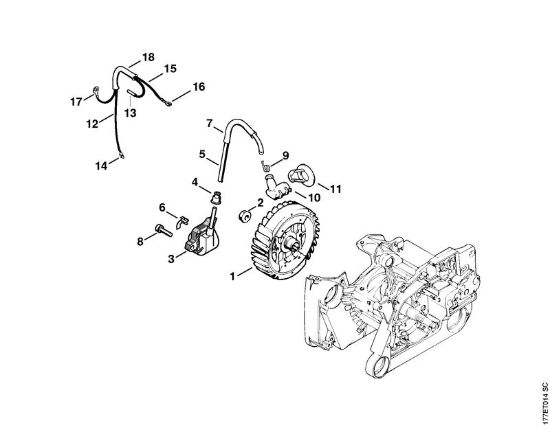 Moto-serras a gasolina (MS) MS 640 Sistema de ignição da marca Stihl