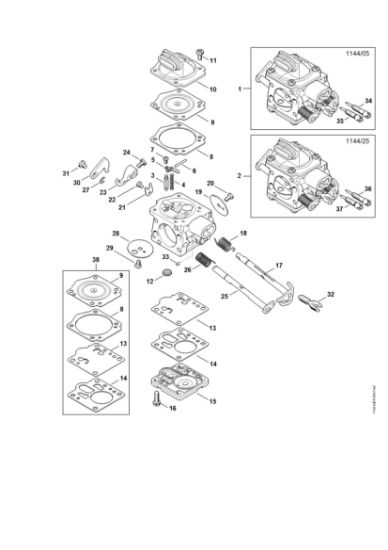 Imagem de Carburador 1144/05, 1144/25 MS 651