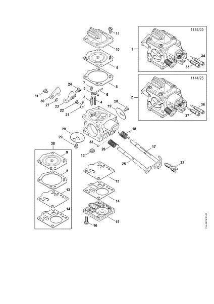 Imagem de Carburador 1144/05, 1144/25 MS 651-R