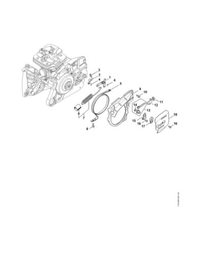 Imagem de Freio de corrente, Dispositivo tensor da corrente MS 651-R