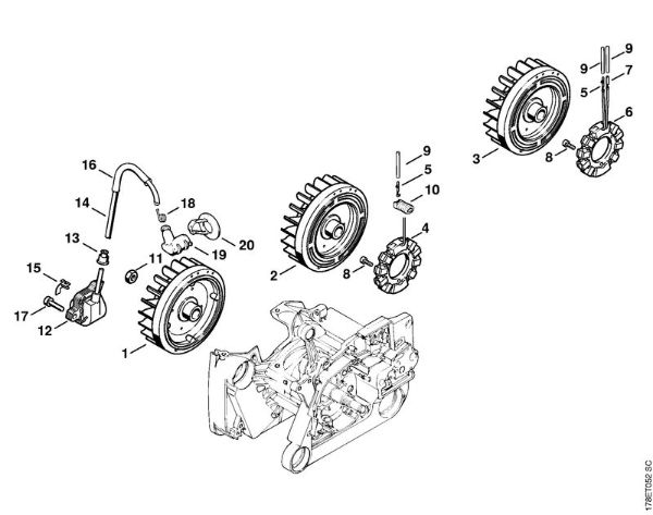 Moto-serras a gasolina (MS) MS 660-W Sistema de ignição da marca Stihl