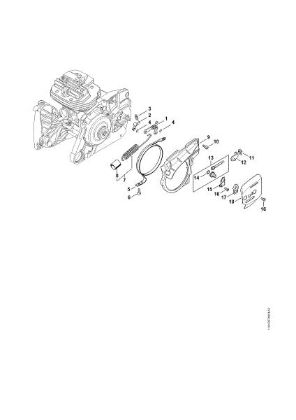Imagem de Freio de corrente, Dispositivo tensor da corrente MS 661 C-M W