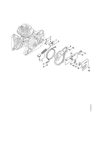 Imagem de Freio de corrente, Dispositivo tensor da corrente MS 661 C-M W