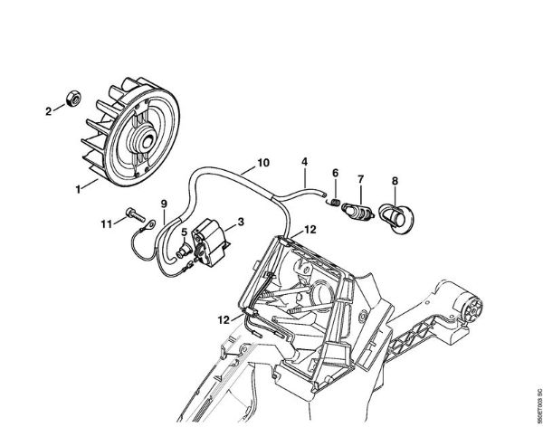 Moto-serras a gasolina (MS) MS 780 Sistema de ignição da marca Stihl
