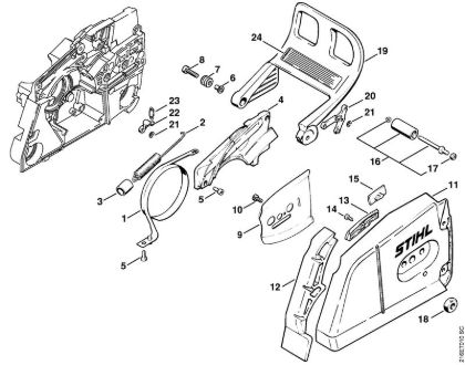 Moto-serras a gasolina (MS) MS 780-R Freio da corrente da marca Stihl