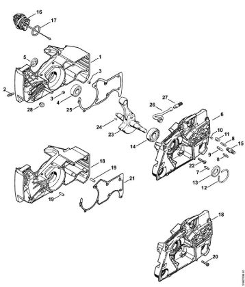 Moto-serras a gasolina (MS) MS 880 Caixa da cambota da marca Stihl