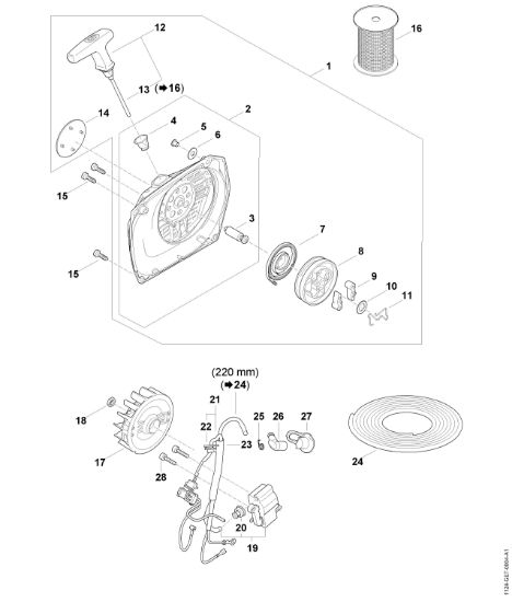Imagem de Dispositivo de arranque, Sistema de ignição MS 881