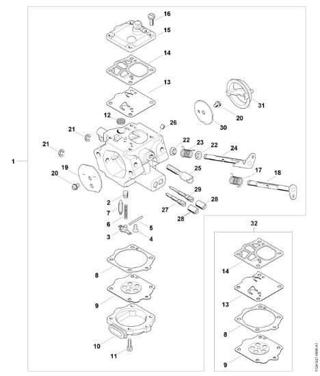 Imagem de Peças do carburador MS 881