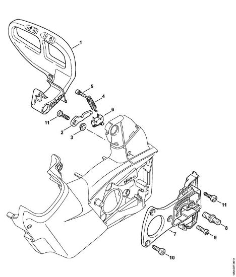 Moto-serras alimentadas a bateria (MSA) MSA 160 T Protector, Freio de corrente da marca Stihl