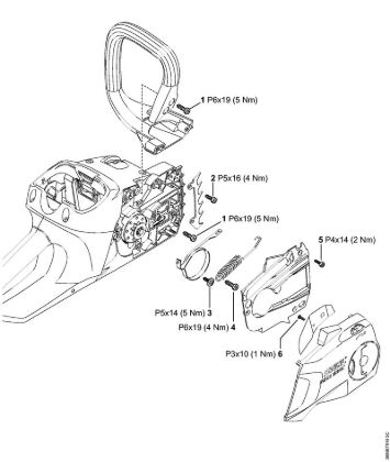 Moto-serras alimentadas a bateria (MSA) MSA 200 C-B Binários de aperto da marca Stihl