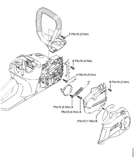 Moto-serras alimentadas a bateria (MSA) MSA 200 C-B Binários de aperto da marca Stihl