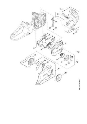 Imagem de Protector, Freio de corrente, Dispositivo tensor da corrente MSA 220.0 C-B