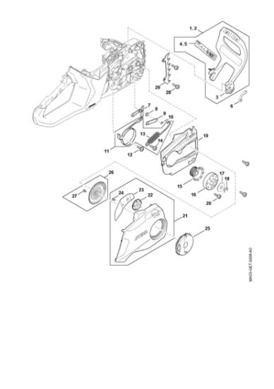 Imagem de Protector, Freio de corrente, Dispositivo tensor da corrente MSA 220.0 C-B