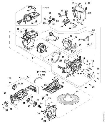 Imagem de A - Motor eléctrico, Módulo electrónico, Depósito de óleo MSA 300.0