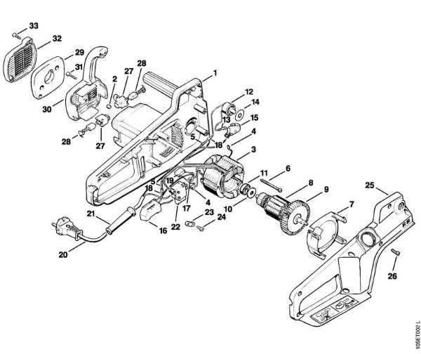 Serras eléctricas (MSE) E 14 Motor eléctrico E 14 C da marca Stihl